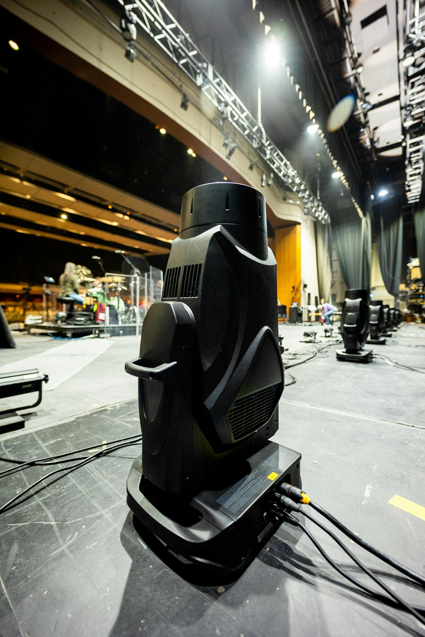 Professional Stage Lighting Equipment Setup In A